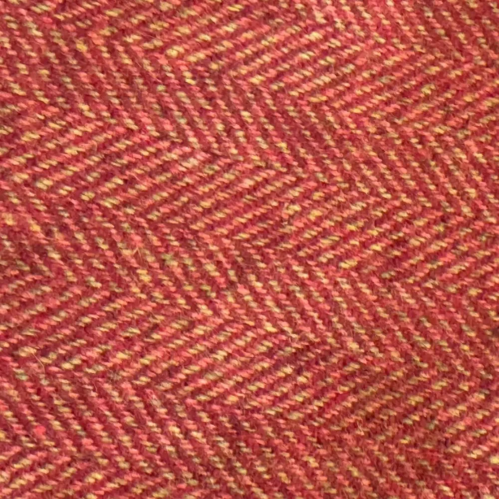 Vtg 1990's Lands End 100% Wool Pink Herringbone Size 16 Skirt with Pockets